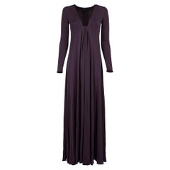 Pre-Loved Gucci Women's Purple Plunge Neckline Maxi Dress