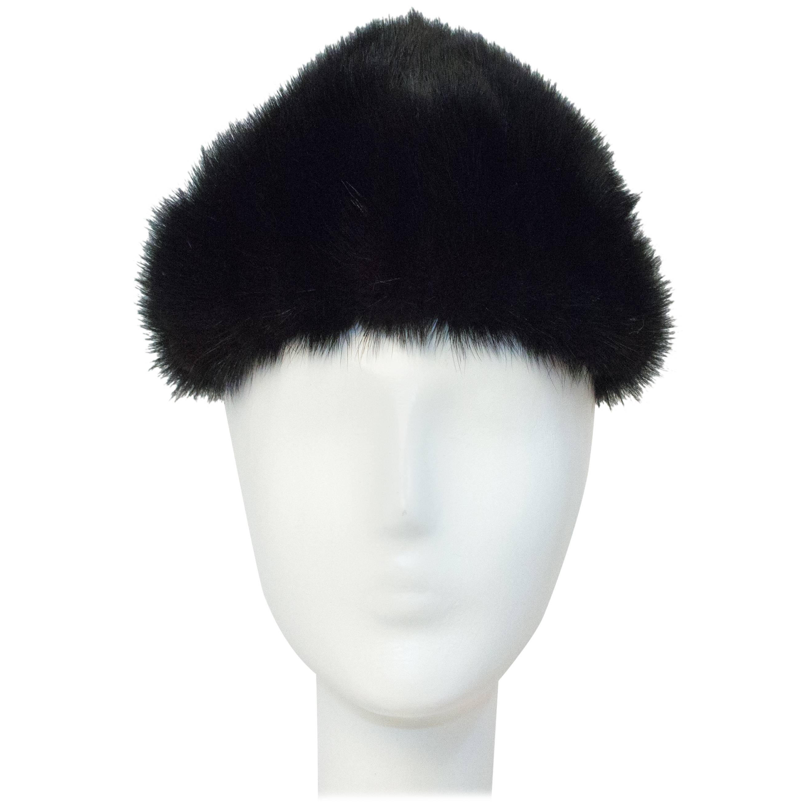 60s Black Mink Hat  