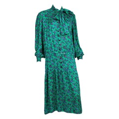 1975 Lanvin Haute Couture Silk Dress Numbered