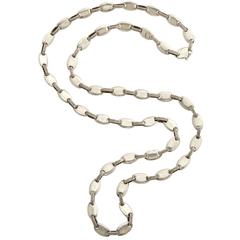 1970s Hermes Long Silver Chain 1