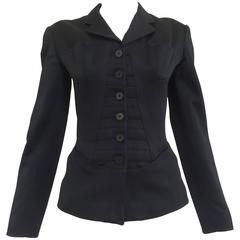 80S ALAIA black cotton fitted blazer 2