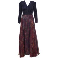 1980's Mary McFadden Couture Gothic Goddess Dress