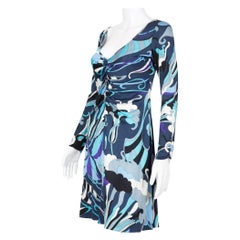 Emilio Pucci Blue Silk Dress