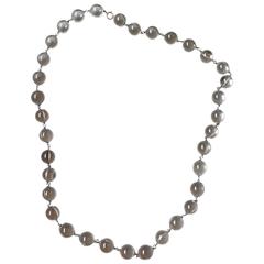 Pools of Light Rock Crystal Silver Necklace