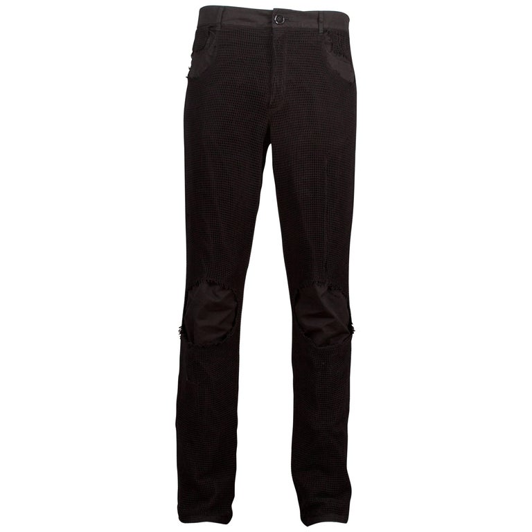 Raf Simons 'CONSUMED' black net jean pants, circa 2003 at 1stDibs | raf  simons trousers, circa pants, raf simons 2002 pants