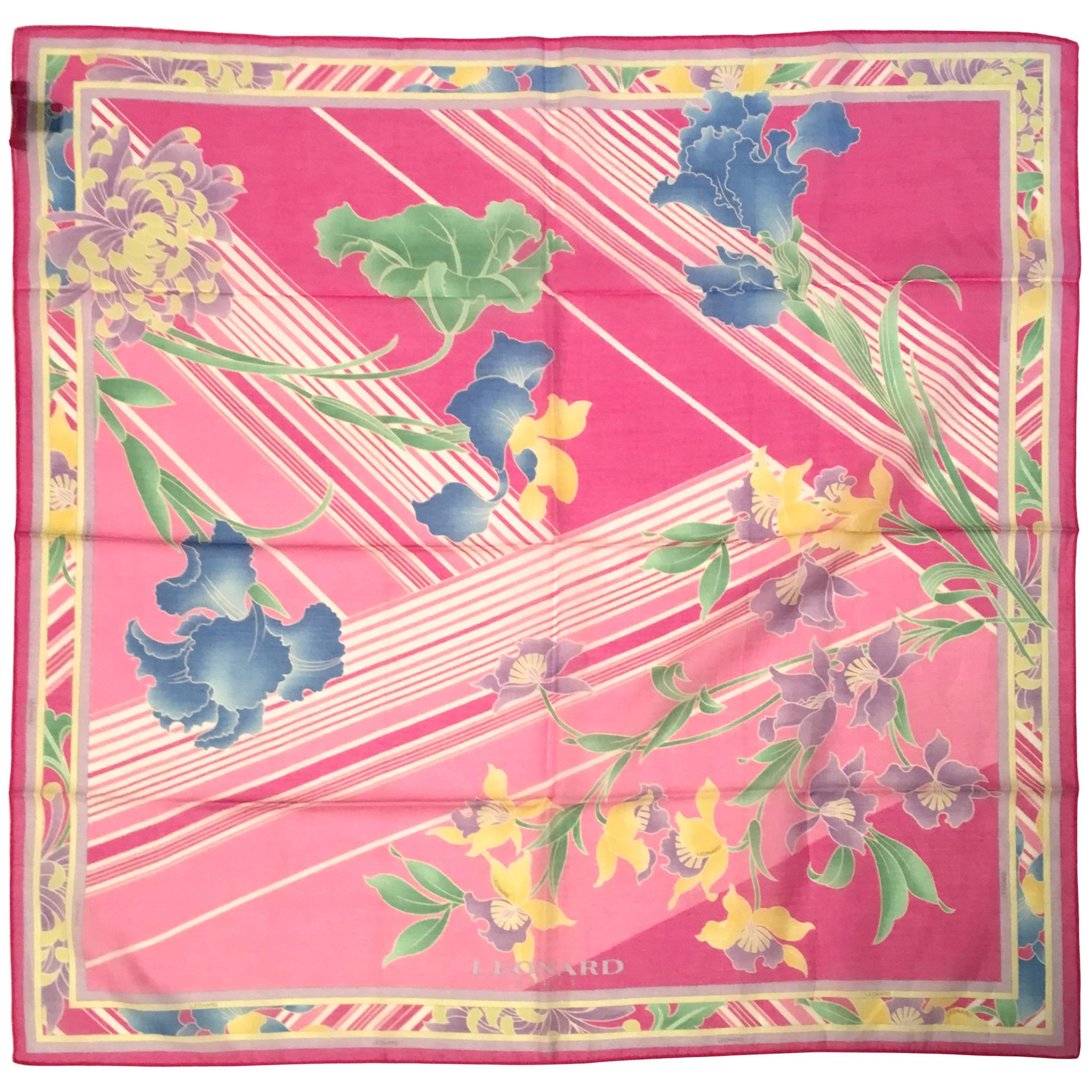 New Leonard Magnificent Floral Scarf For Sale