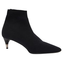 Pre-Loved Prada Women's Black Pointed Toe Sock Ankle Boots
