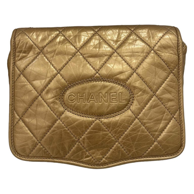 2005 Chanel Gold Crossbody Bag For Sale at 1stDibs