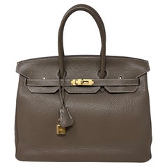 Hermès - Sac Birkin 35 couleur étoupe