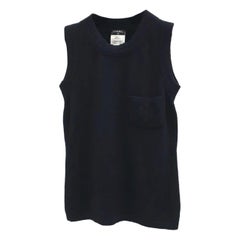 CHANEL Camelia Sleeveless Jersey Top