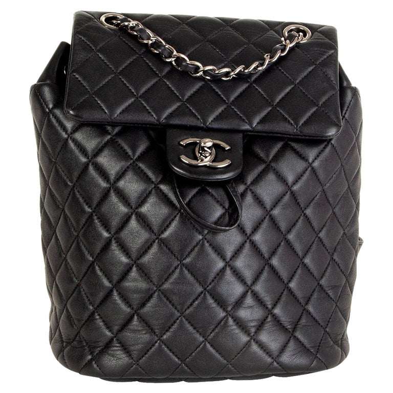 CHANEL black Quilted leather URBAN SPIRIT SMALL Backpack Bag For Sale at  1stDibs