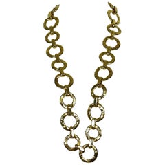 Yves Saint Laurent YSL Vintage Chunky Gold Toned Necklace and Belt