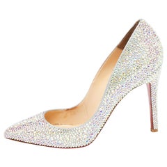 Christian Louboutin Multicolor Leather Pigalle Strass Degrade Pumps Size 36