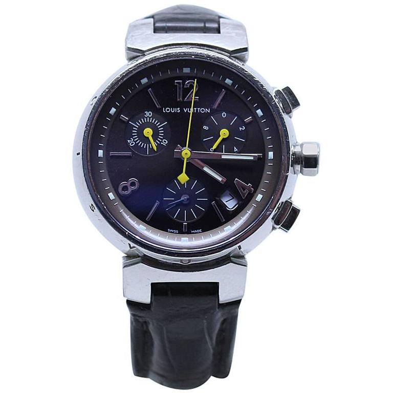 Louis Vuitton Q1122 Tambour Chronograph Mens Watch-Boca Raton