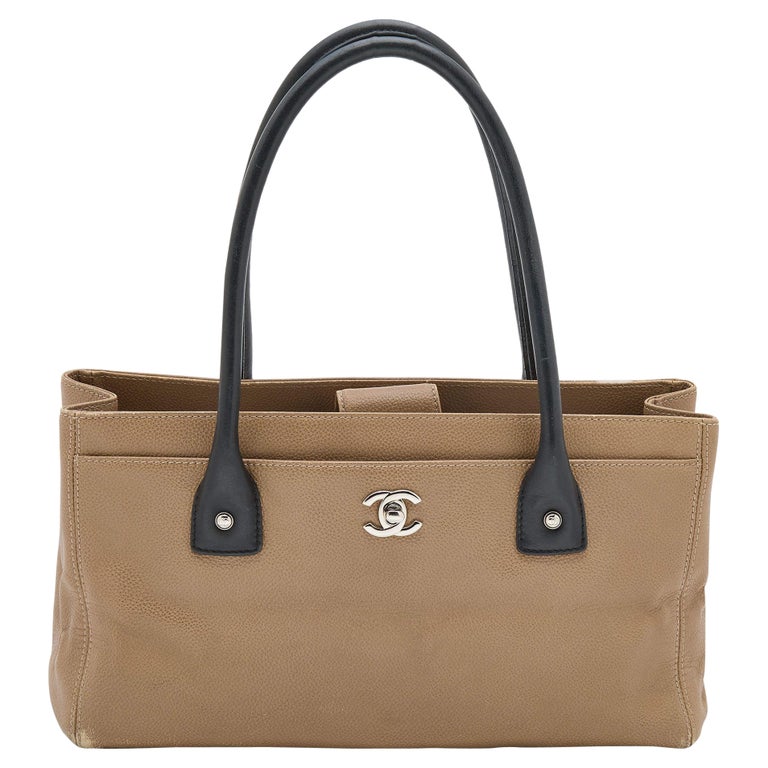 Chanel Beige Leather Small Cerf Executive Bag For Sale at 1stDibs