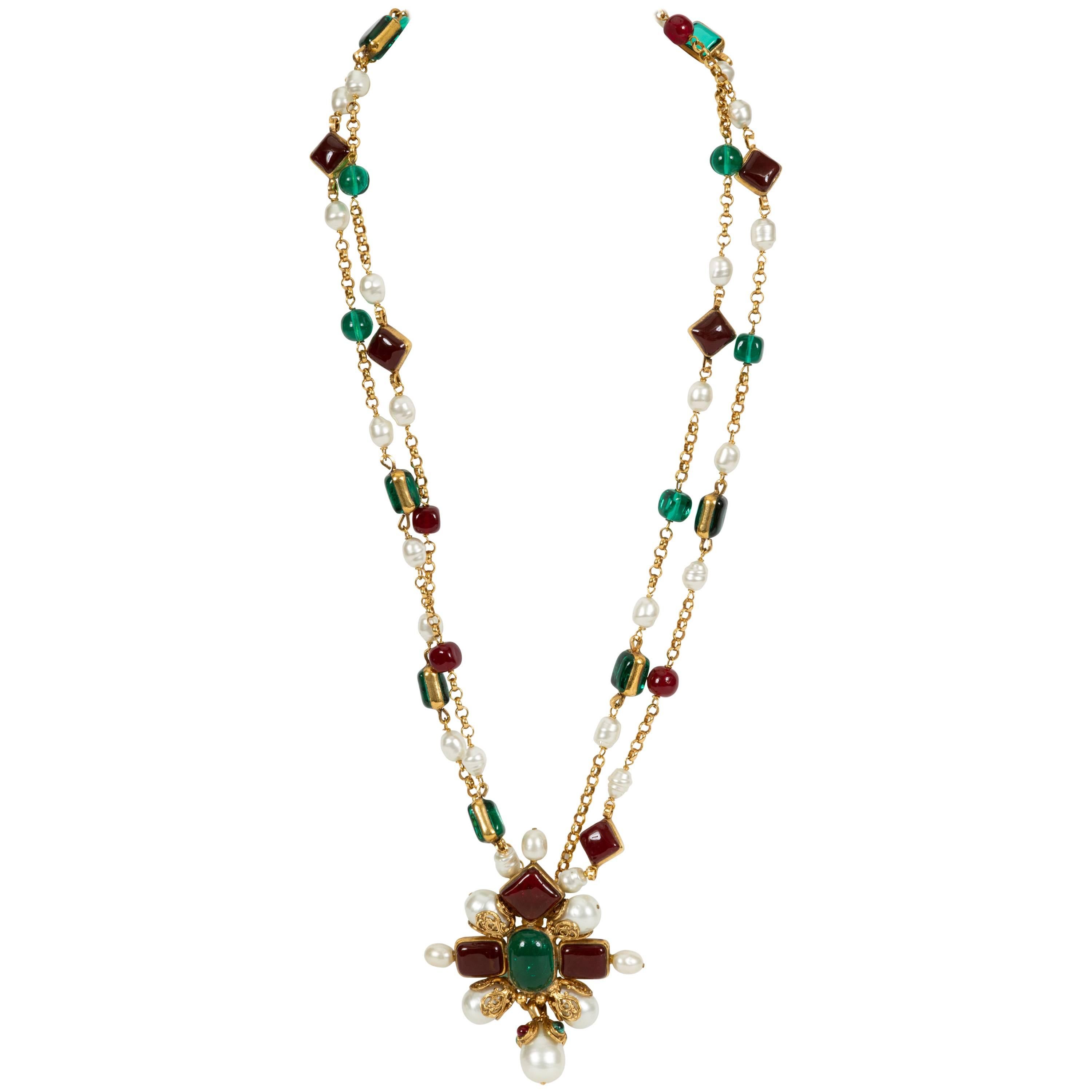 Rare Chanel Gripoix Necklace, 1994