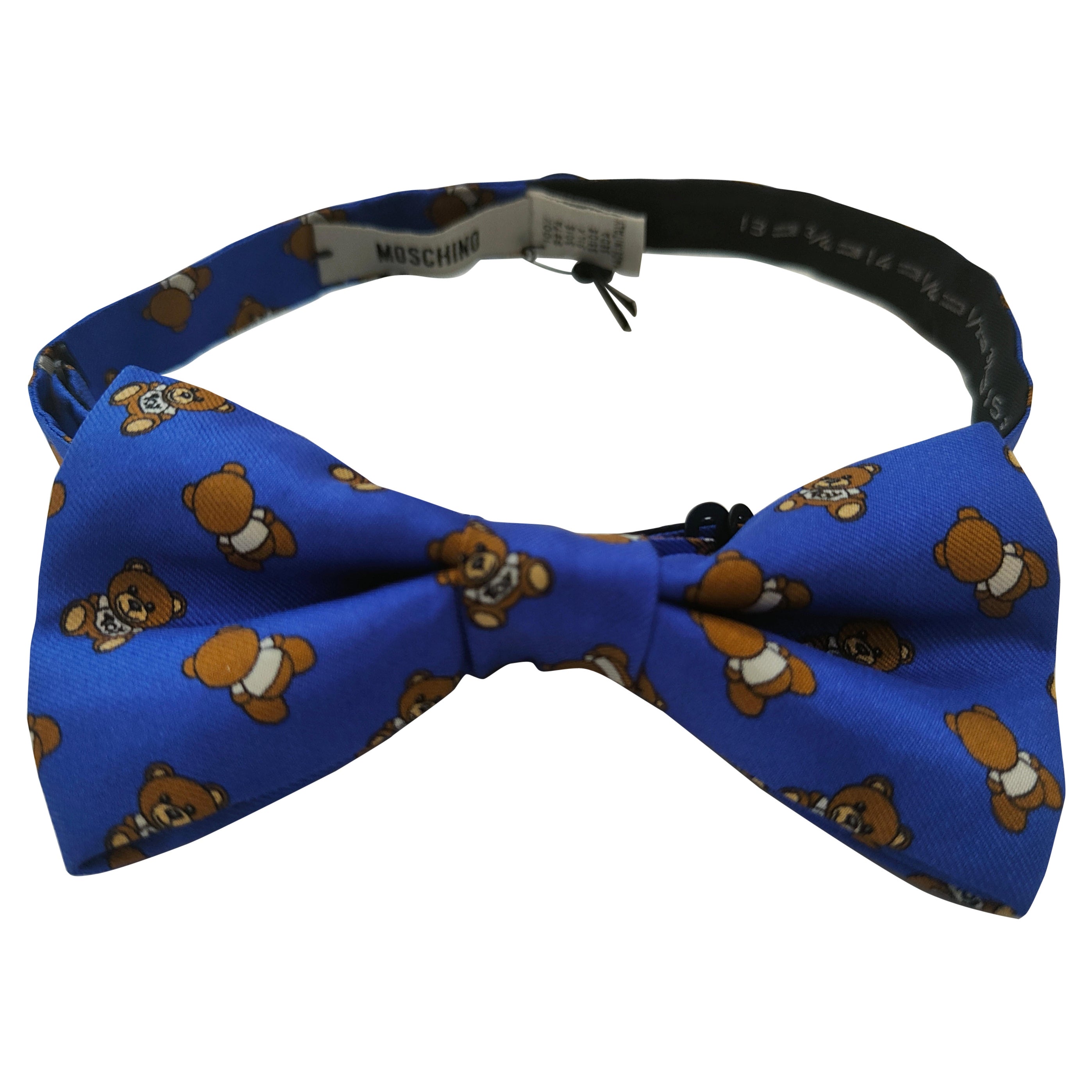 Moschino Blue multicoloured bow tie NWOT For Sale