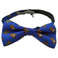 Moschino Blue multicoloured bow tie NWOT