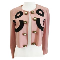 Moschino couture Pink smiley bottons jacket