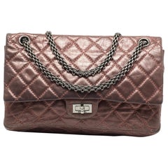 Chanel Metallic Plum Quilted Leather Reissue 2.55 Classic 226 Flap Bag