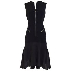 Vintage Versace Black Sleeveless Dress with Zipper