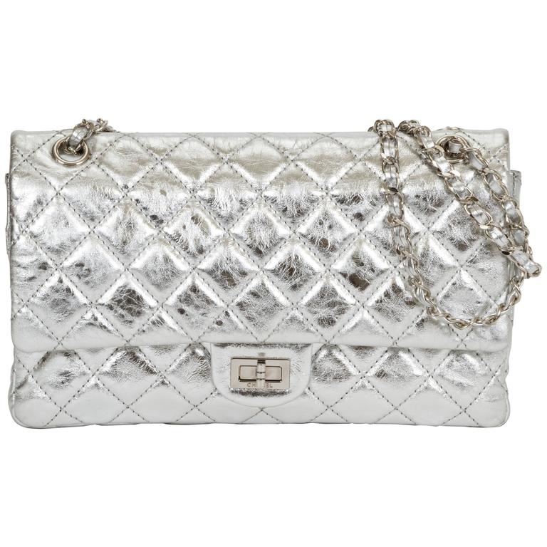 silver chanel bag