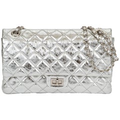 Chanel Silver Metallic 2.55 Reissue Classic Bag