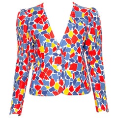 1982s YSL Yves Saint Laurent Printed Jacket