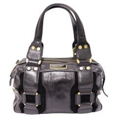 Jimmy Choo Vintage Black Leather and Suede Shoulder Bag
