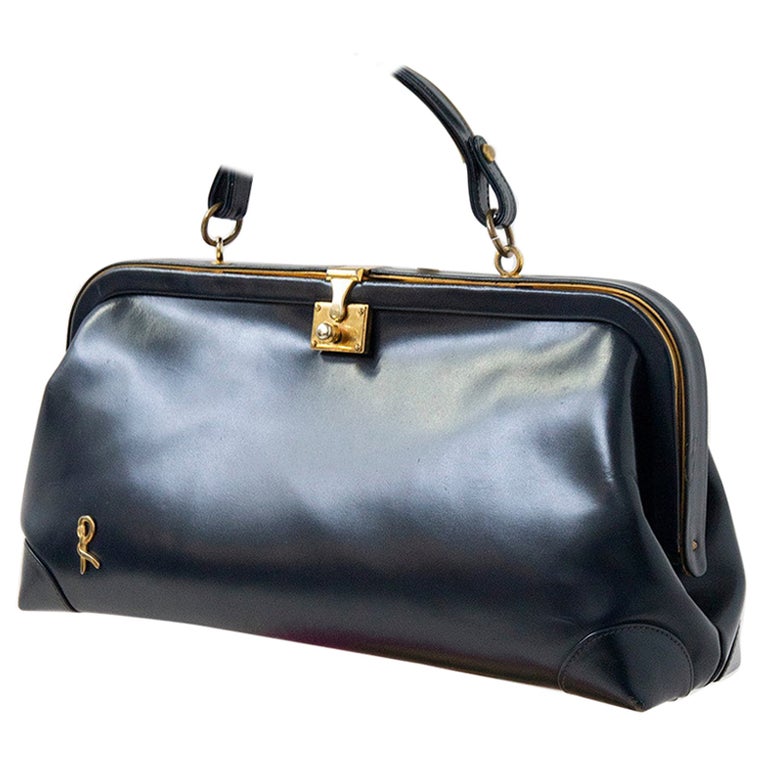 Blue Grey Handbag | Blue Leather Handbag main image 1