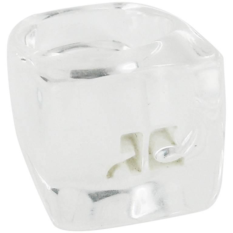 Andre Courreges Vintage Clear Lucite "Ice Cube" Ring at 1stDibs | courreges  ice cube ring, vintage lucite rings, courreges ring