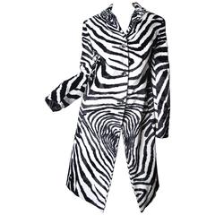 Oscar de la Renta Zebra Print Coat
