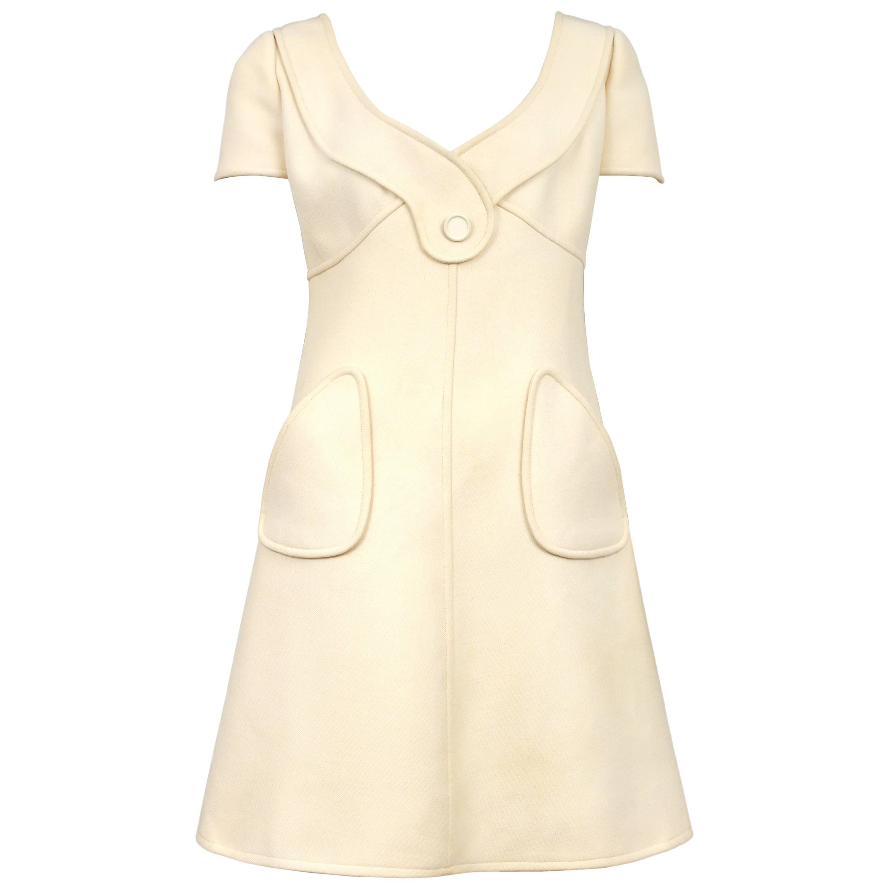 Courreges Cream Day Dress