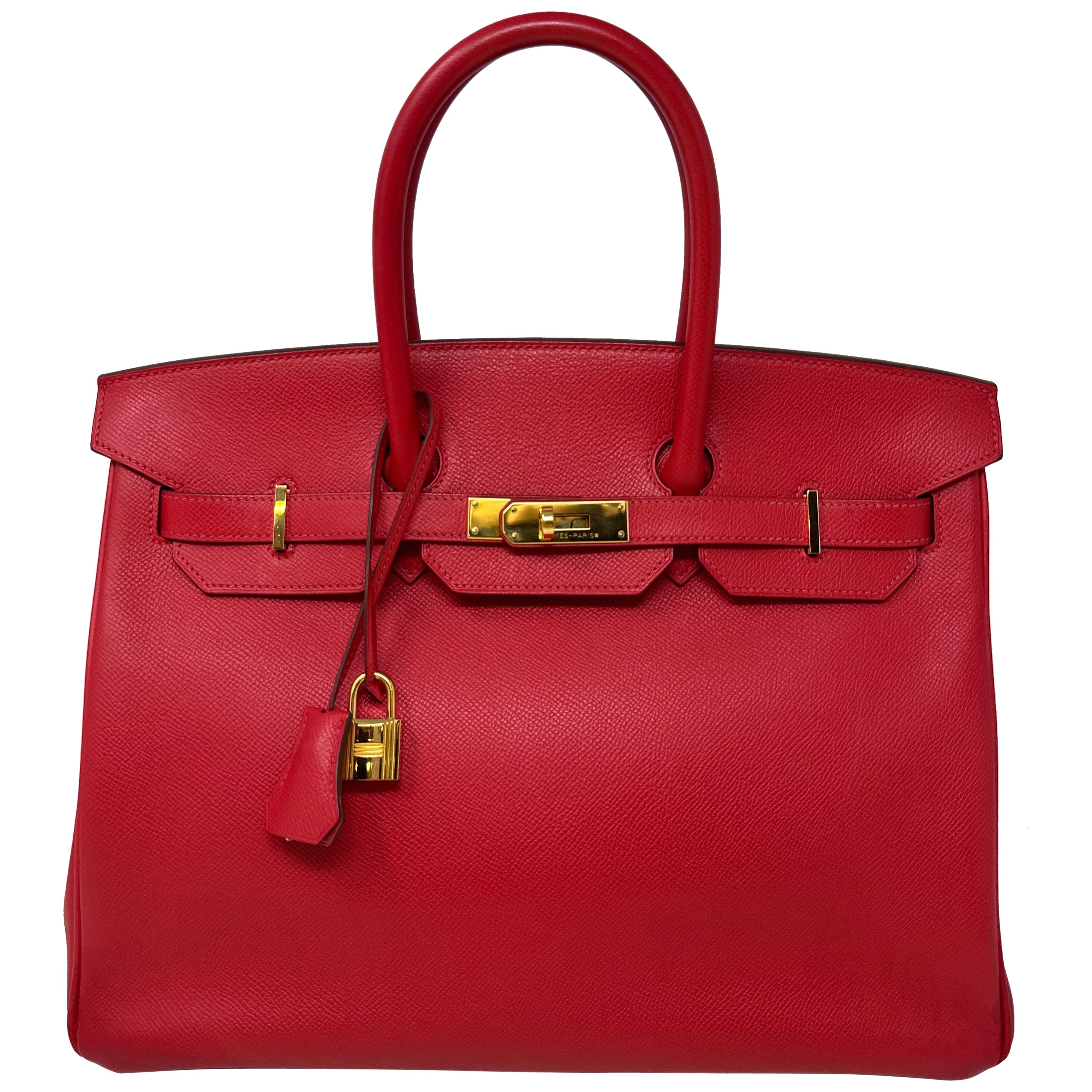 Hermès - Sac Birkin 35 rouge Casaque