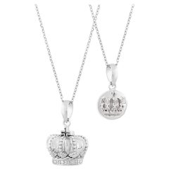 Fei Liu 925 Sterling Silver Royal Crown Stacking Necklace