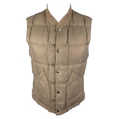 BRUNELLO CUCINELLI Size S Red Taupe Quilted Reversible Vest