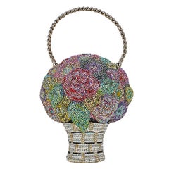 Judith Lieber Flower Bouquet Basket Crystal Minaudiere Bag