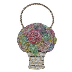 Borsa Judith Lieber Flower Bouquet Basket Crystal Minaudiere