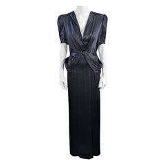 Elegant Vintage Satin Glamour Gown