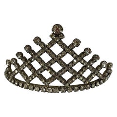 Vintage 50s-60s Lattice Rhinestone Tiara