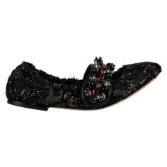 Dolce & Gabbana - Brocade Ballet Flats VALLY with Crystals EUR 37.5