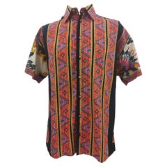 Chemise en coton multicolore Versace