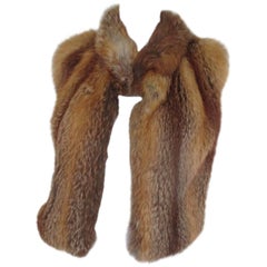 Used Sleeveless Red Fox Fur Vest