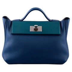 Hermès 24/24 29 Deep Blue Togo & Indigo, Bosphore Swift Palladium Hardware Bag