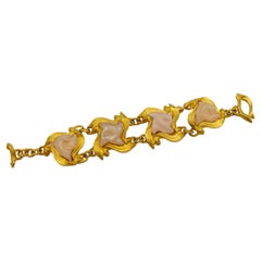 L'OR DU SOIR Vintage Gold Tone Link Bracelet