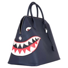Hermès Bolide 40 Shark Indigo Blue Togo Unisex Bag Palladium Hardware