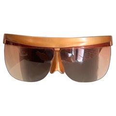 Retro 1980’s Courrèges gold shield style sunglasses