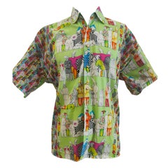 Used Versace iconic multicoloured cotton shirt