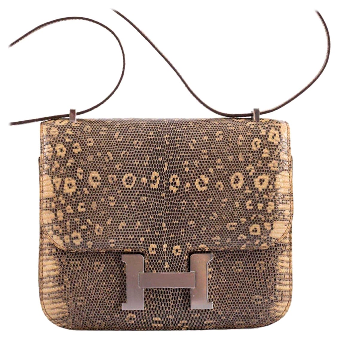 Frame Le Signature Mini Lizard-Embossed Crossbody Bag