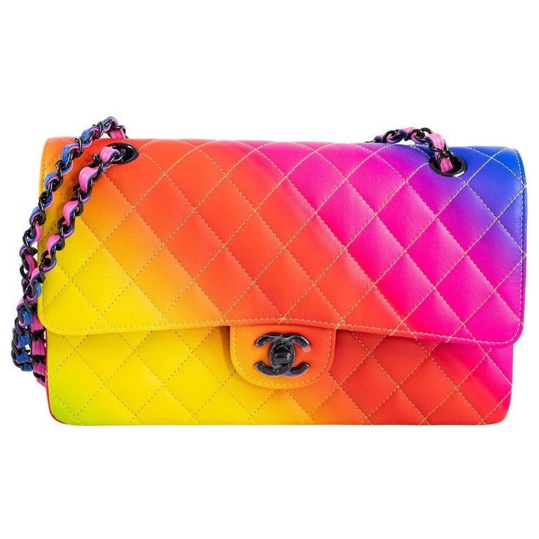 Chanel Medium Classic Flap Bag Rainbow 23C (Cruise Collection) For